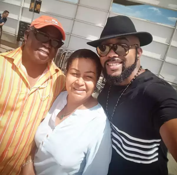 Banky W shares sweet photo with his parents